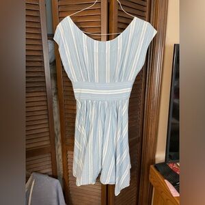 Super cute cotton dress from anthropology. Cute back detailing, drapes well